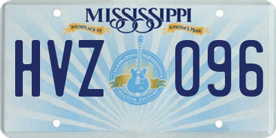 MS license plate HVZ096