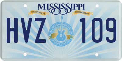 MS license plate HVZ109