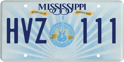 MS license plate HVZ111