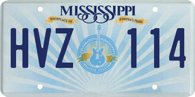 MS license plate HVZ114