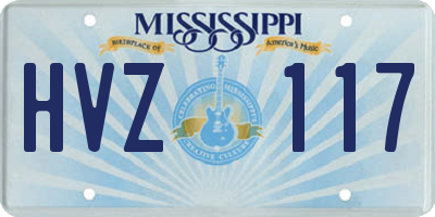 MS license plate HVZ117