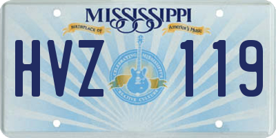 MS license plate HVZ119