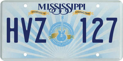 MS license plate HVZ127