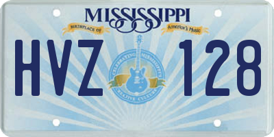 MS license plate HVZ128