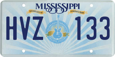 MS license plate HVZ133