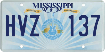 MS license plate HVZ137