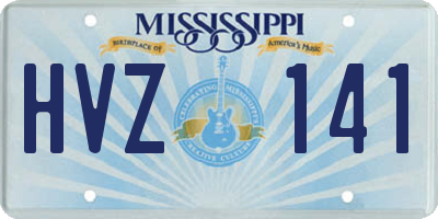 MS license plate HVZ141