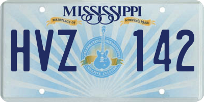 MS license plate HVZ142