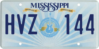 MS license plate HVZ144