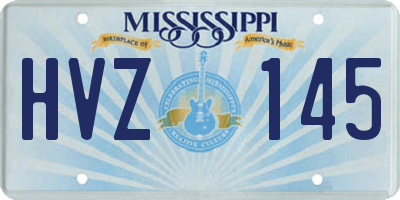 MS license plate HVZ145