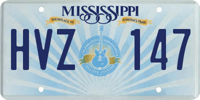 MS license plate HVZ147