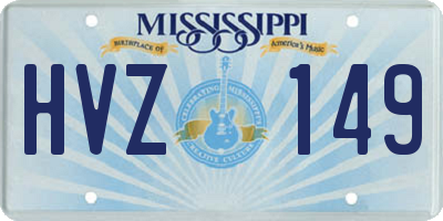MS license plate HVZ149