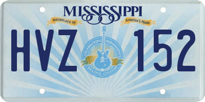 MS license plate HVZ152