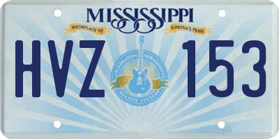 MS license plate HVZ153