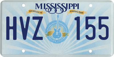 MS license plate HVZ155