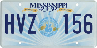 MS license plate HVZ156