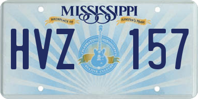 MS license plate HVZ157