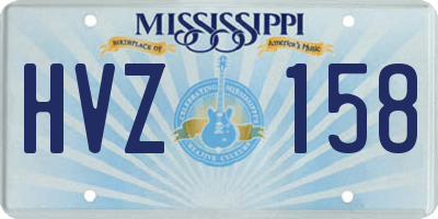 MS license plate HVZ158