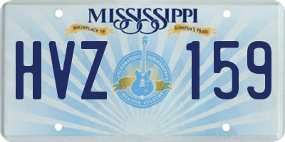 MS license plate HVZ159