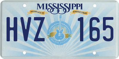 MS license plate HVZ165