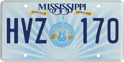 MS license plate HVZ170