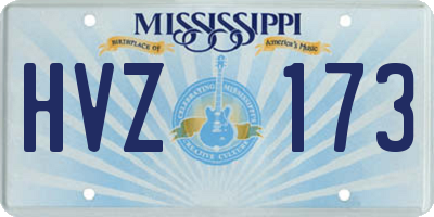MS license plate HVZ173