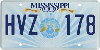 MS license plate HVZ178