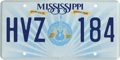 MS license plate HVZ184