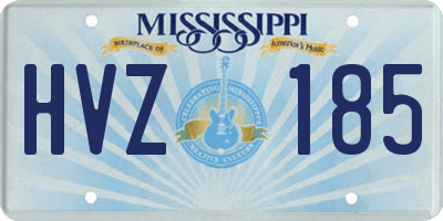 MS license plate HVZ185