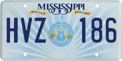 MS license plate HVZ186