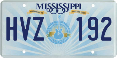 MS license plate HVZ192