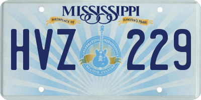 MS license plate HVZ229