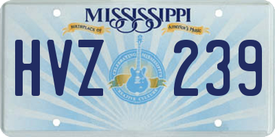 MS license plate HVZ239