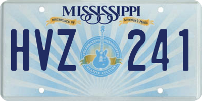 MS license plate HVZ241