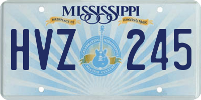 MS license plate HVZ245