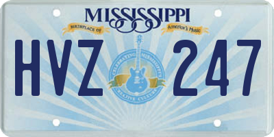 MS license plate HVZ247