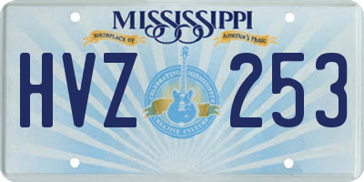 MS license plate HVZ253