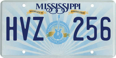 MS license plate HVZ256