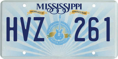 MS license plate HVZ261