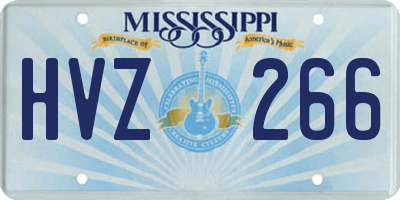 MS license plate HVZ266