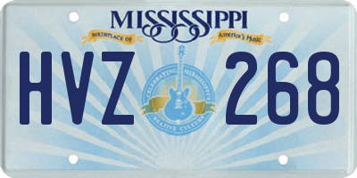 MS license plate HVZ268