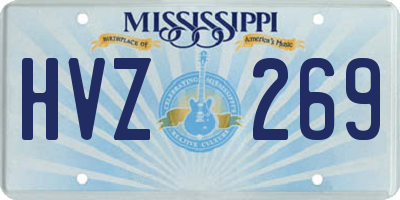 MS license plate HVZ269