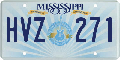 MS license plate HVZ271
