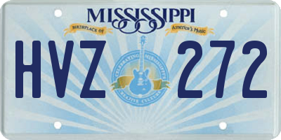 MS license plate HVZ272