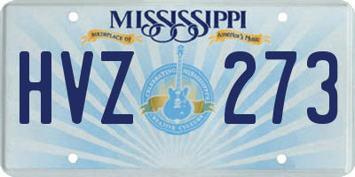 MS license plate HVZ273