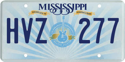 MS license plate HVZ277