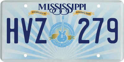 MS license plate HVZ279