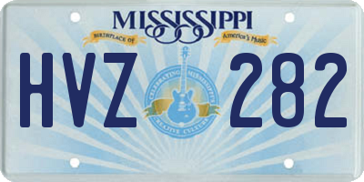 MS license plate HVZ282