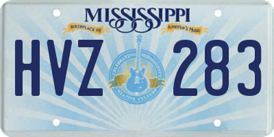 MS license plate HVZ283