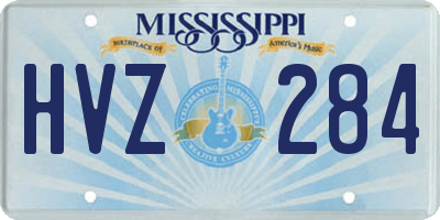 MS license plate HVZ284